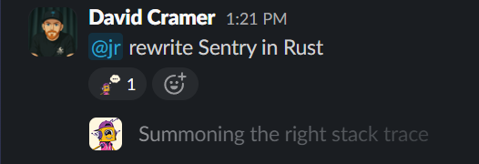 Triggering Junior in Slack